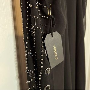 Black beaded shift dress